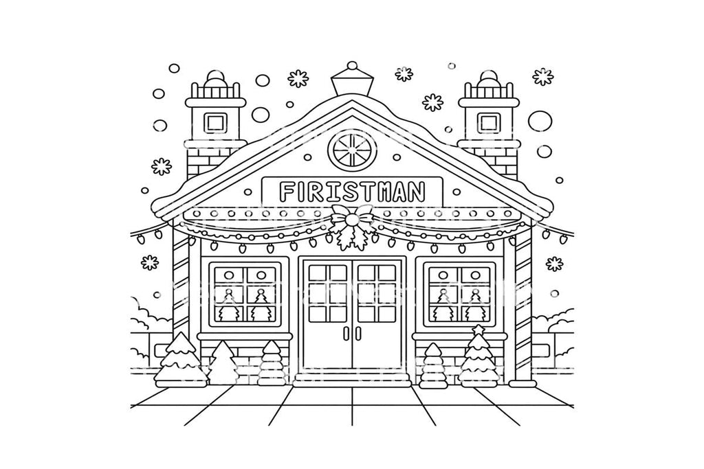 Christmas Fire Station Coloring Books