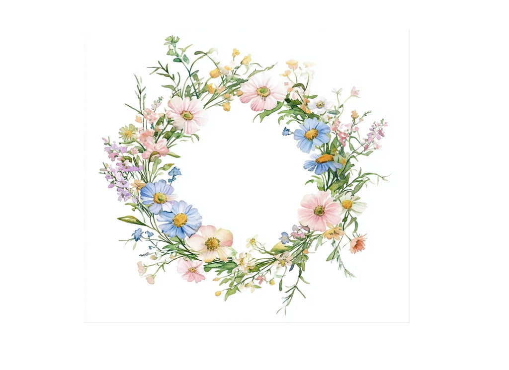 Pastel Floral Wreaths Clipart Bundle