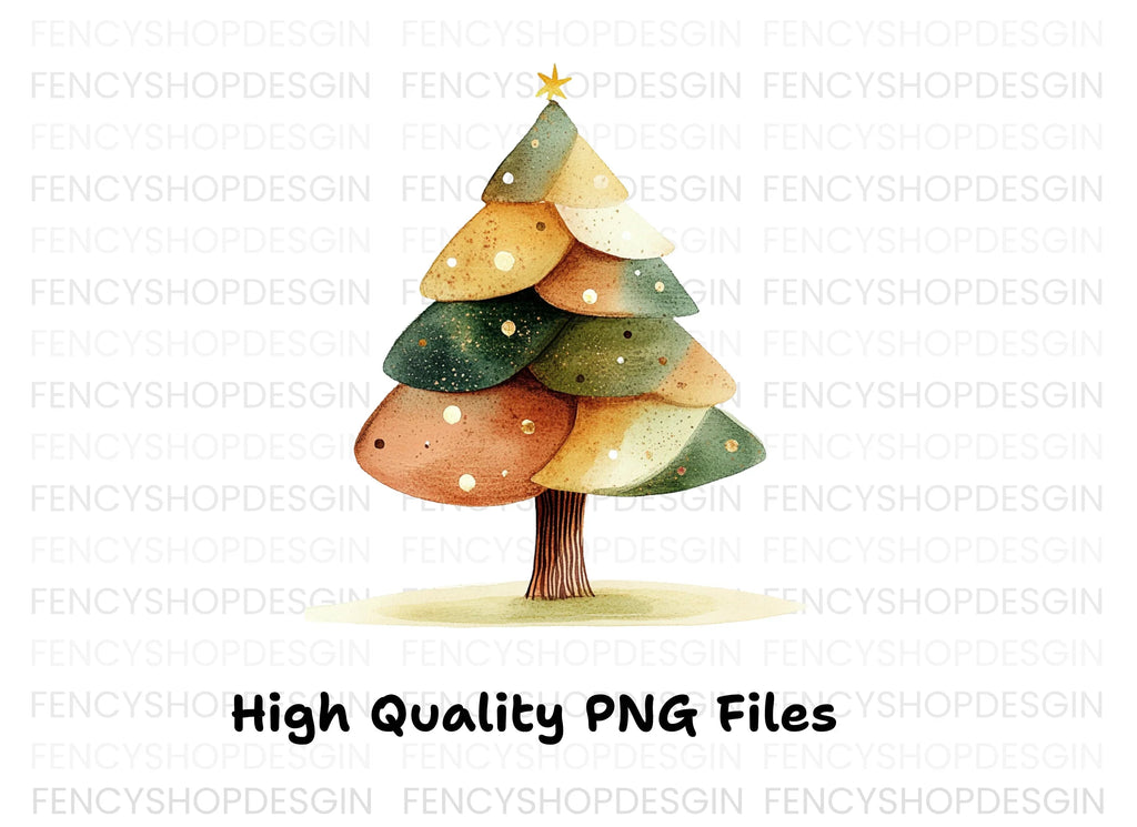 Festive Christmas Tree Clipart Bundle