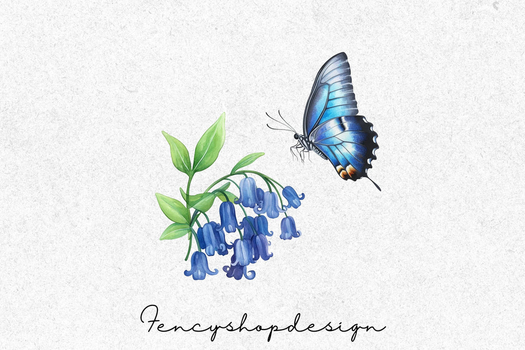 Butterfly Floral Clipart Bundle