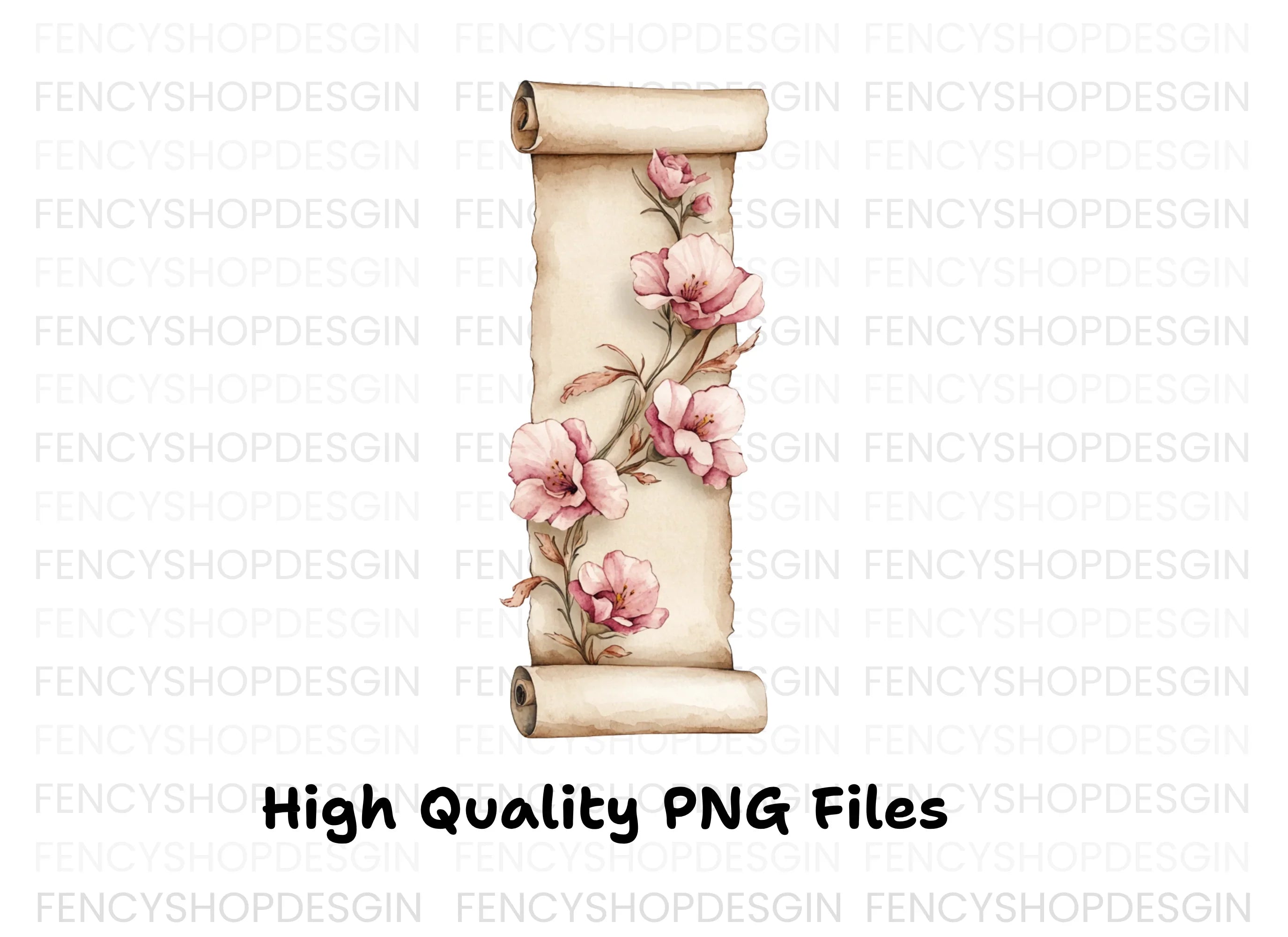 Vintage Floral Scroll Clipart Bundle