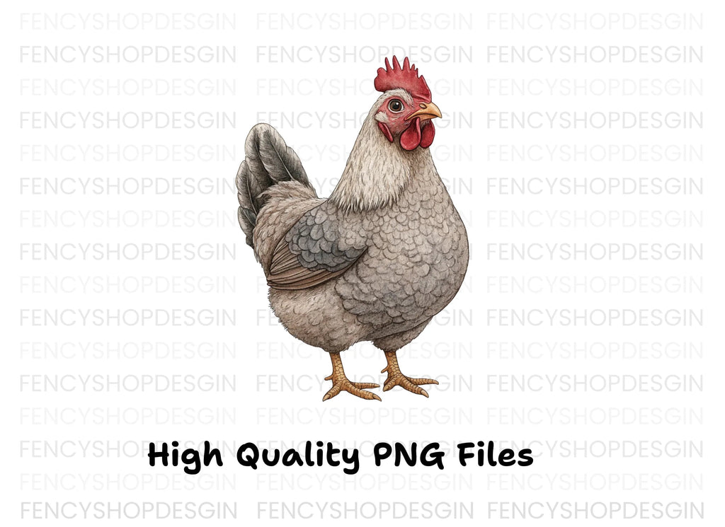 Grey Hen Farm Animal Clipart Bundle