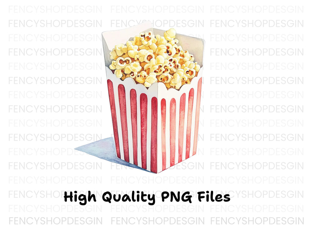 Classic Popcorn Box Clipart Bundle