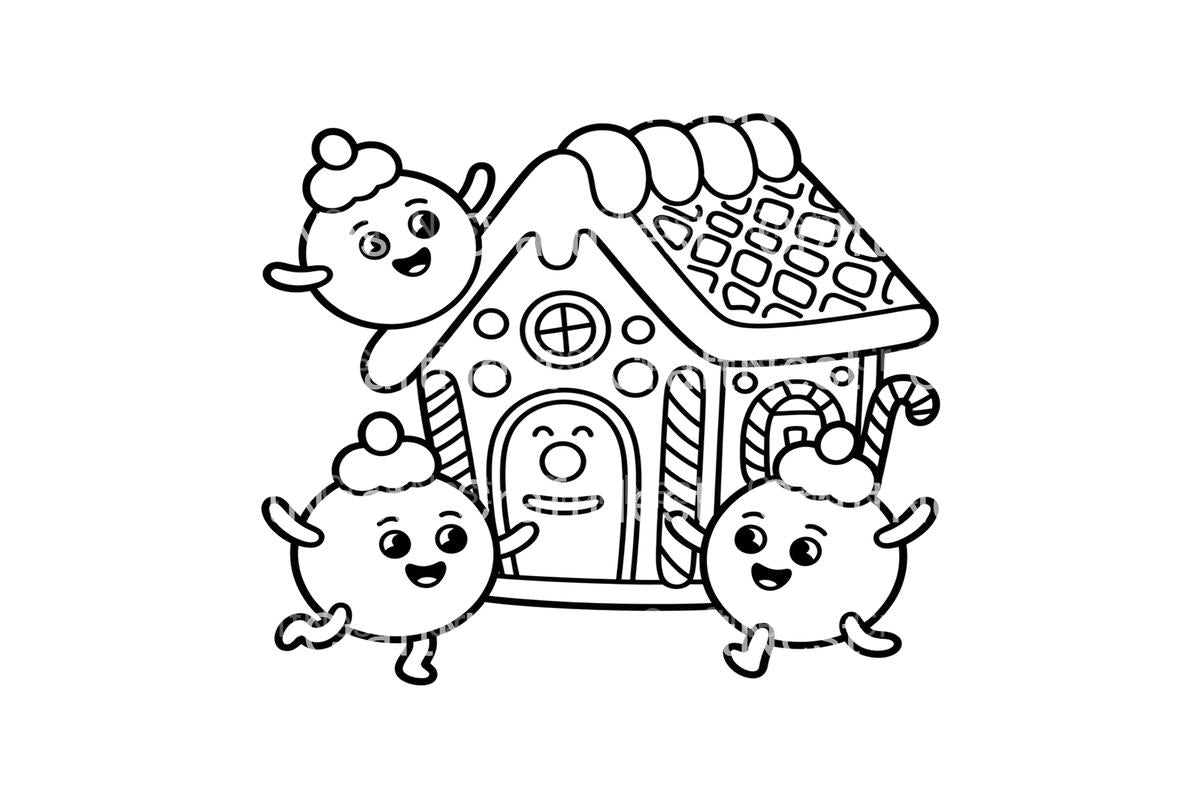 Gingerbread House Friends Coloring Books