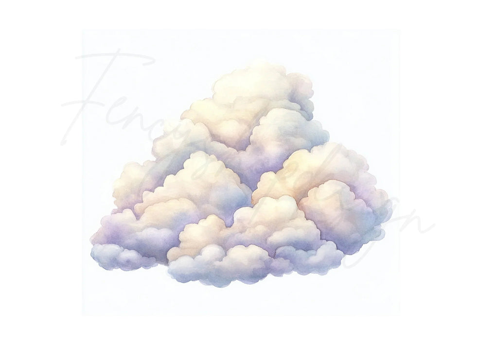 Volumetric Cloud Illustrations Clipart Bundle