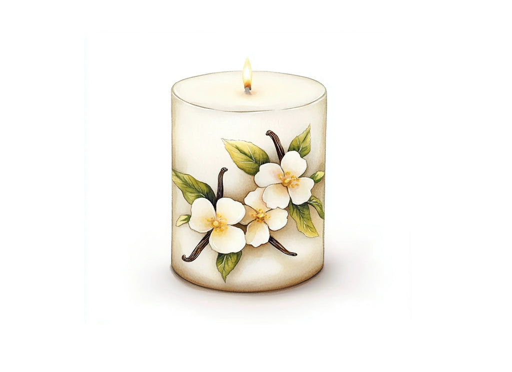Aromatic Floral Candle Clipart Bundle