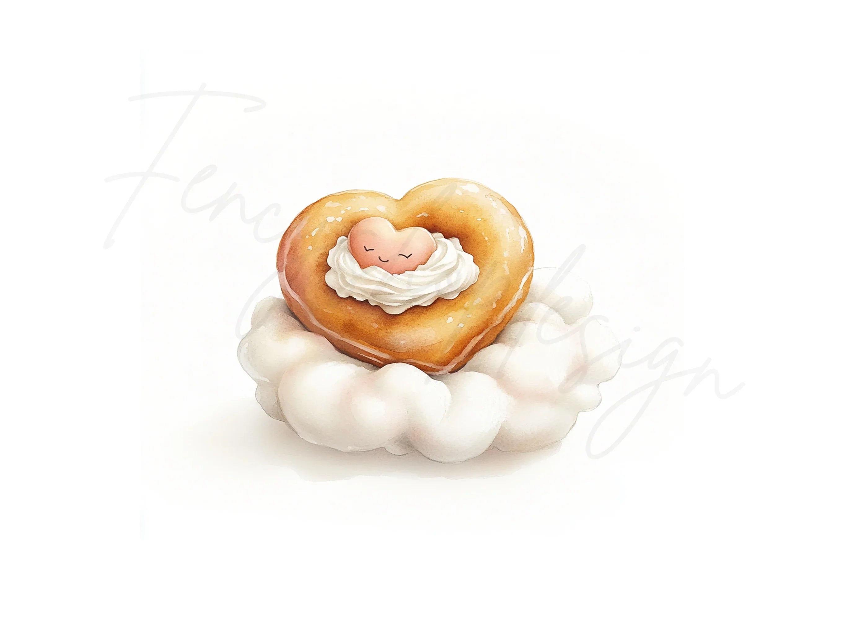 Sweet Dreamy Donut Cloud Clipart Bundle