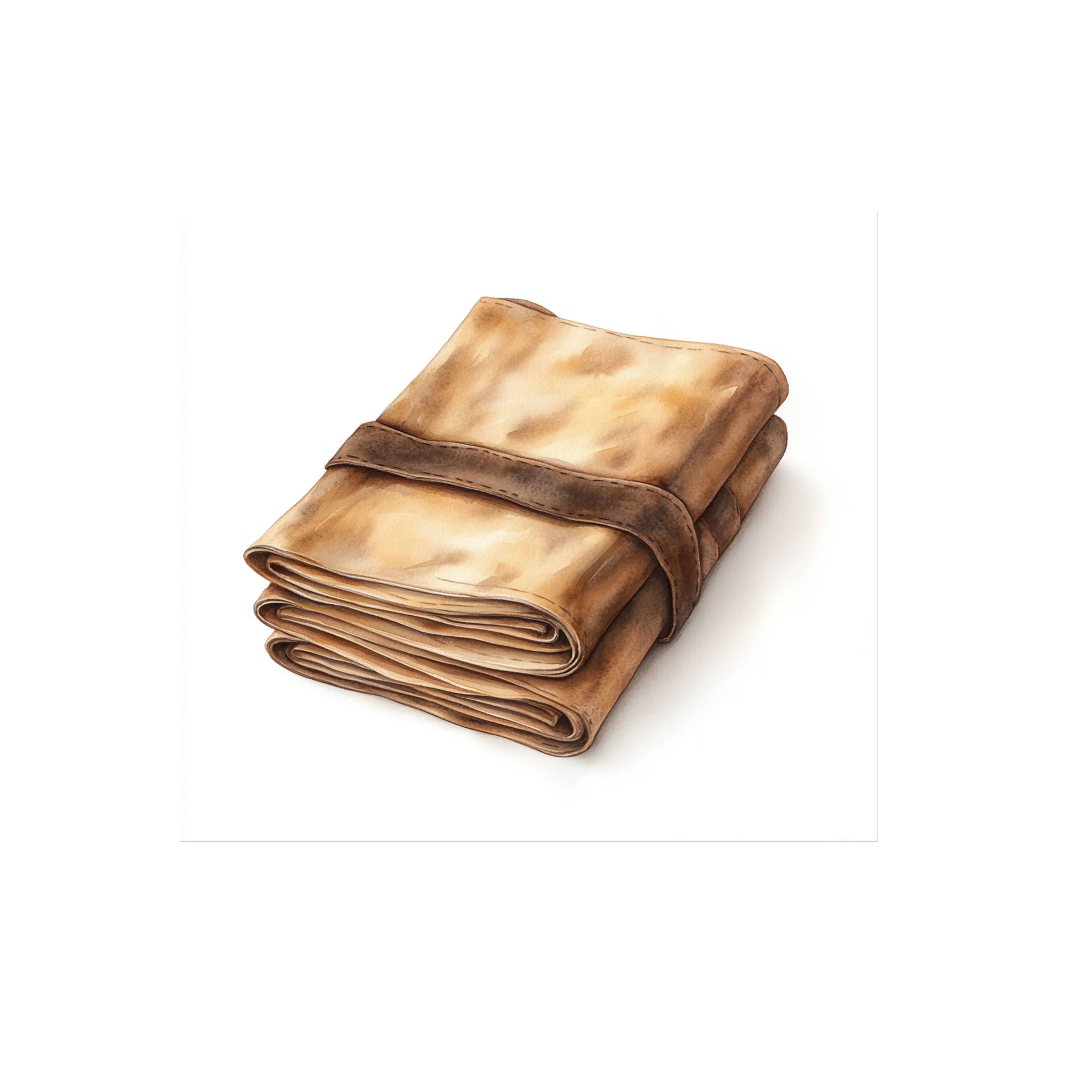 Vintage Leather Scroll and Old Book Clipart Bundle
