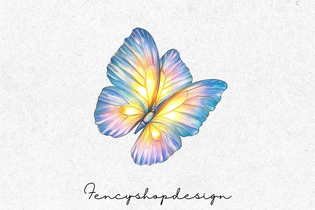 Vibrant Wings Butterflies Clipart Bundle