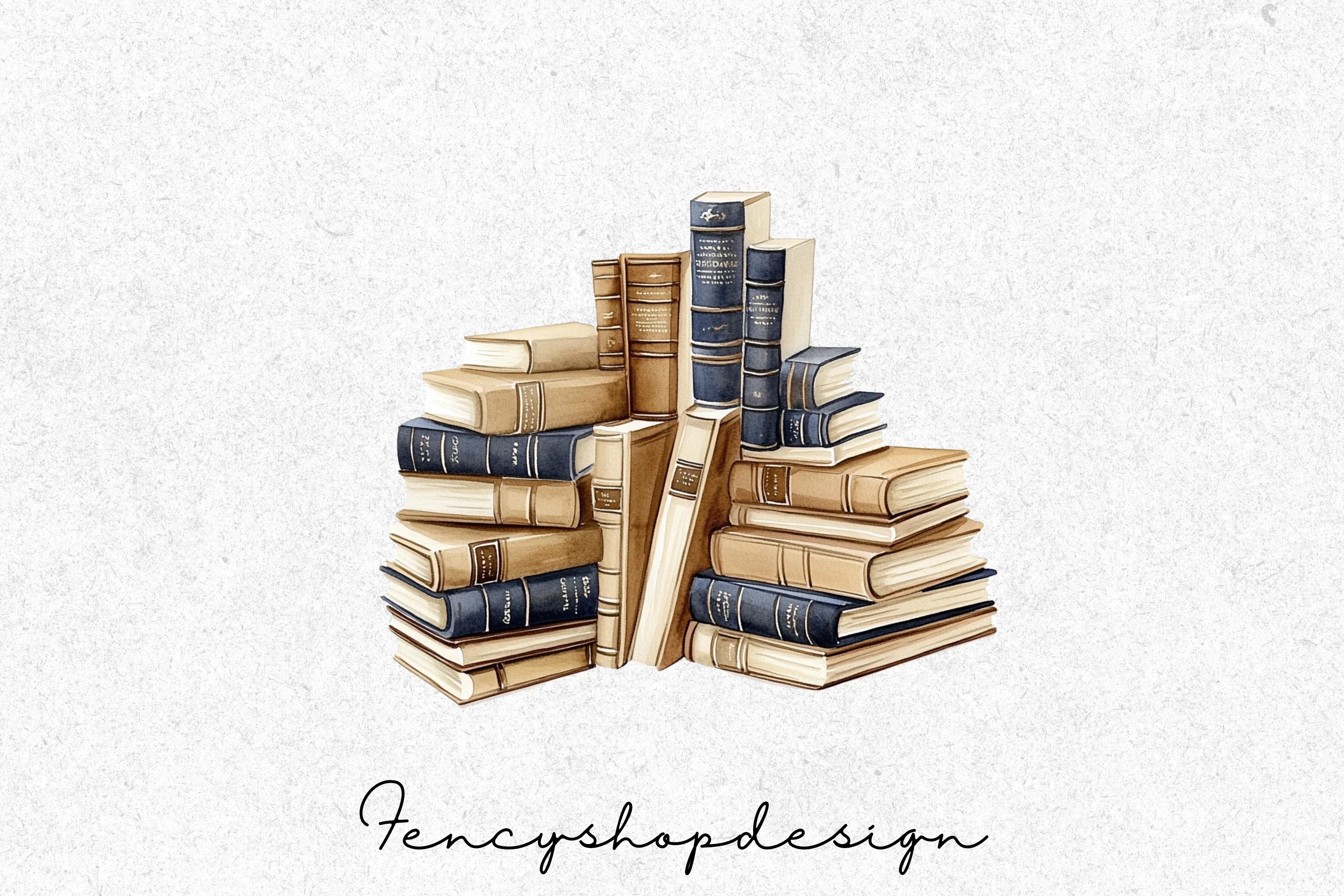 Vintage Book Stacks Clipart Bundle