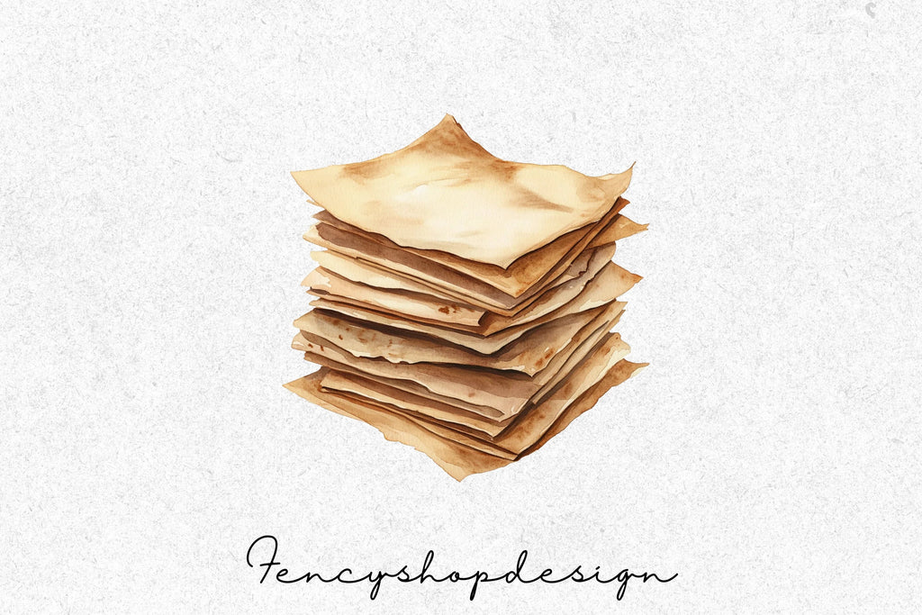 Vintage Aged Stacks Old Book Clipart Bundle