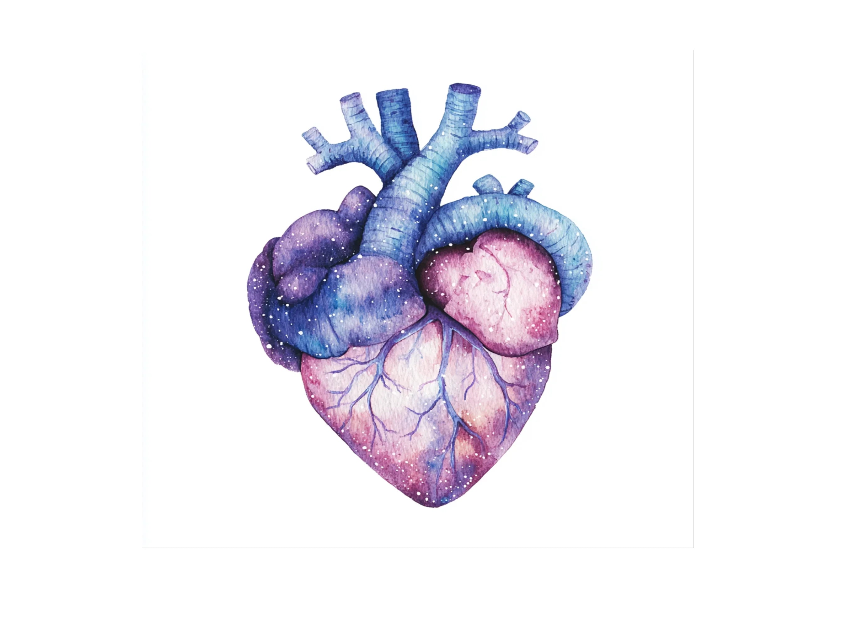Cosmic Anatomical Heart Clipart Bundle