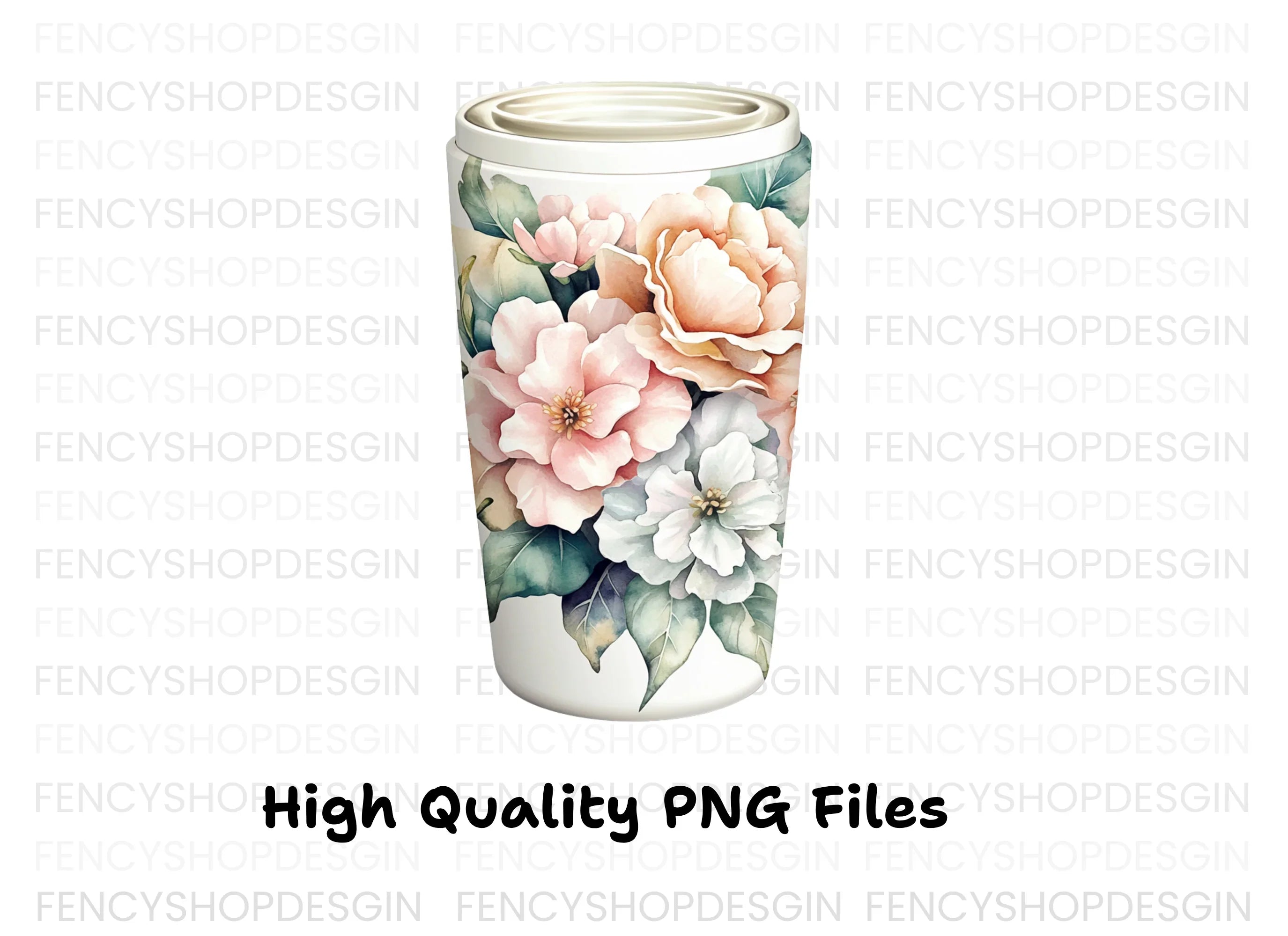 Floral Tumbler Clipart Bundle