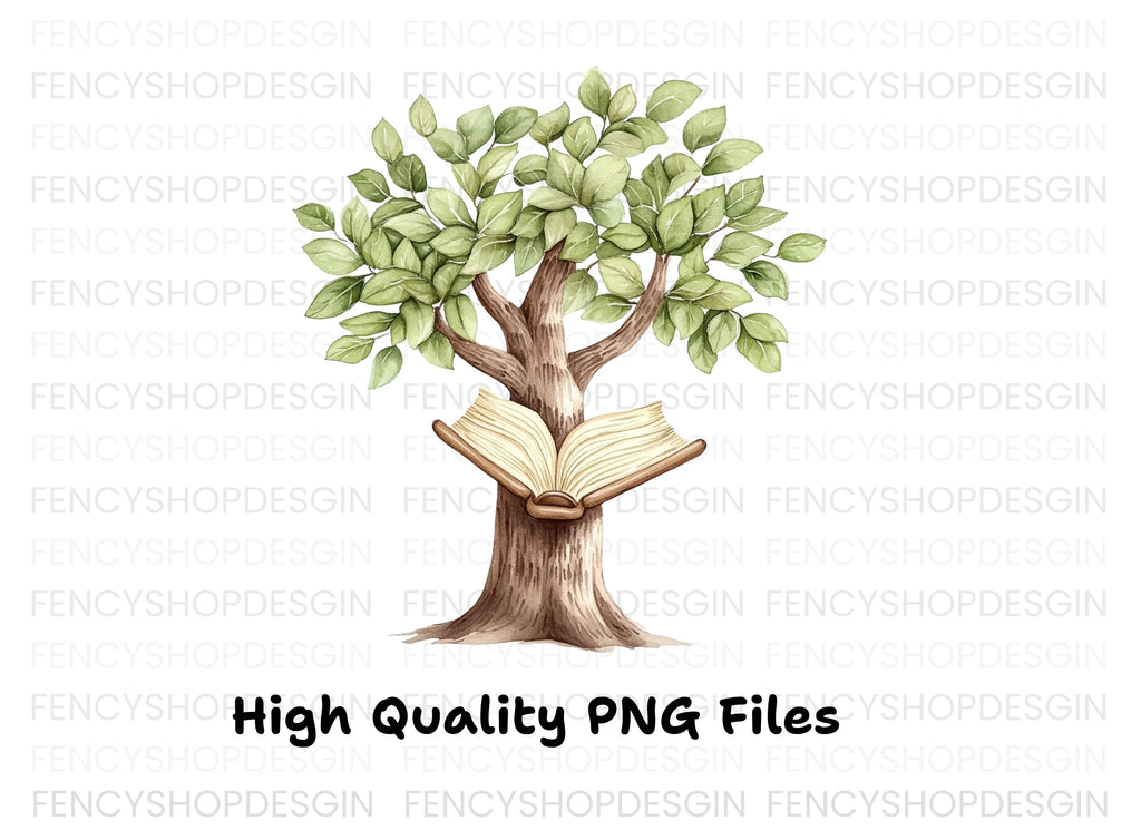 Fantasy Book Trees Clipart Bundle