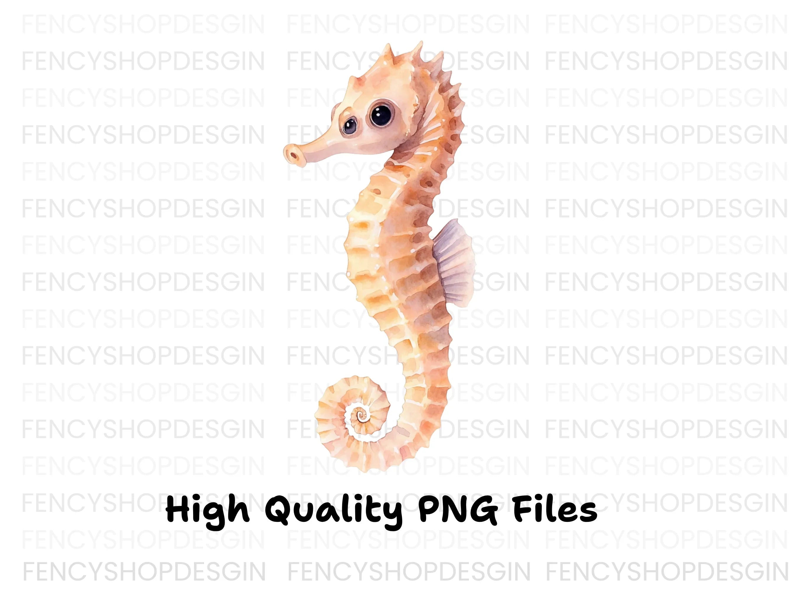 Cute Seahorse Clipart Bundle