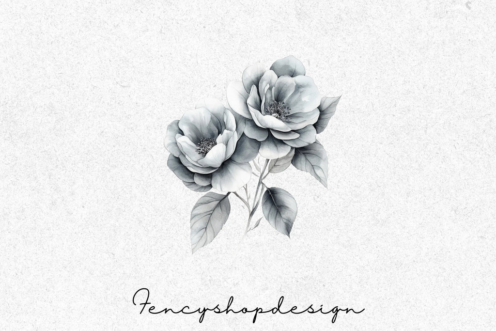Elegant Muted Floral Clipart Bundle
