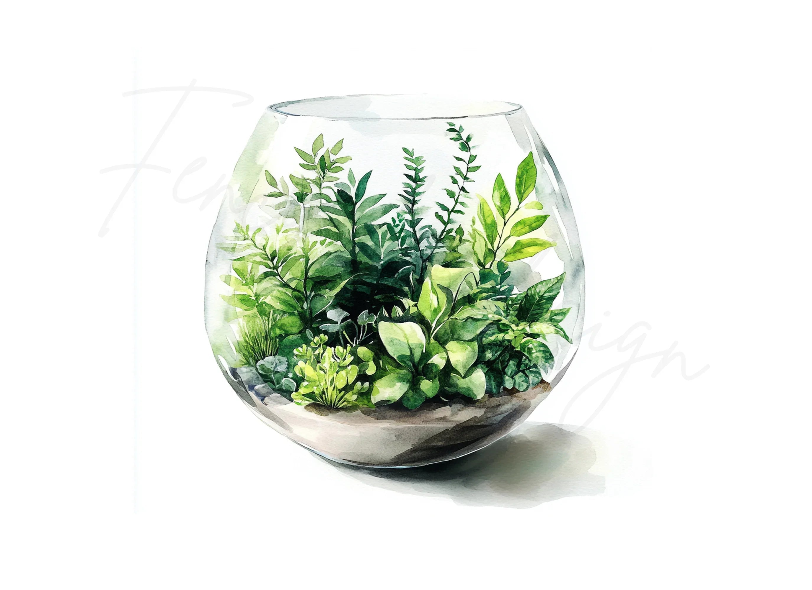 Charming Terrarium Clipart Bundle