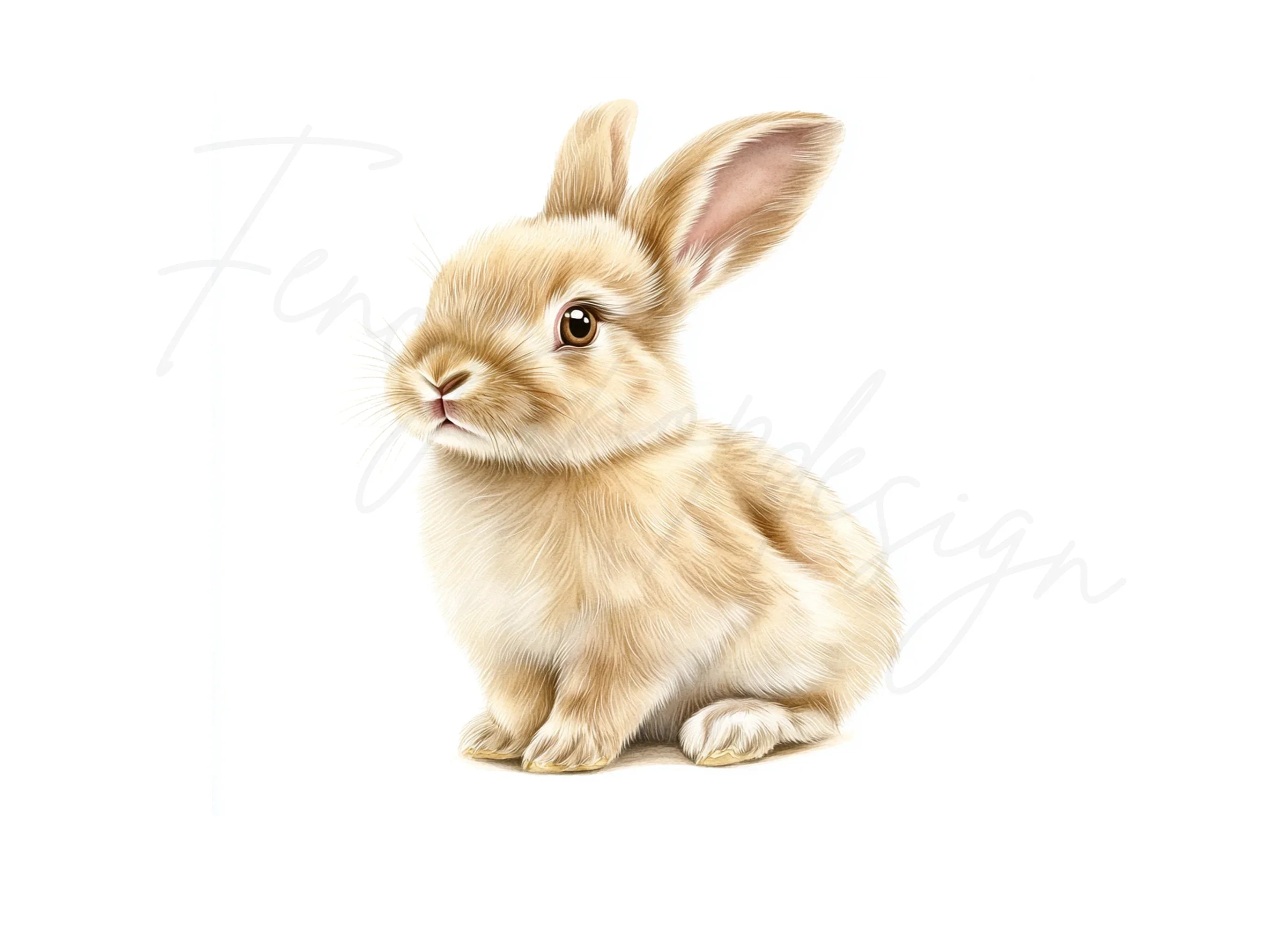Cute Baby Bunny Clipart Bundle