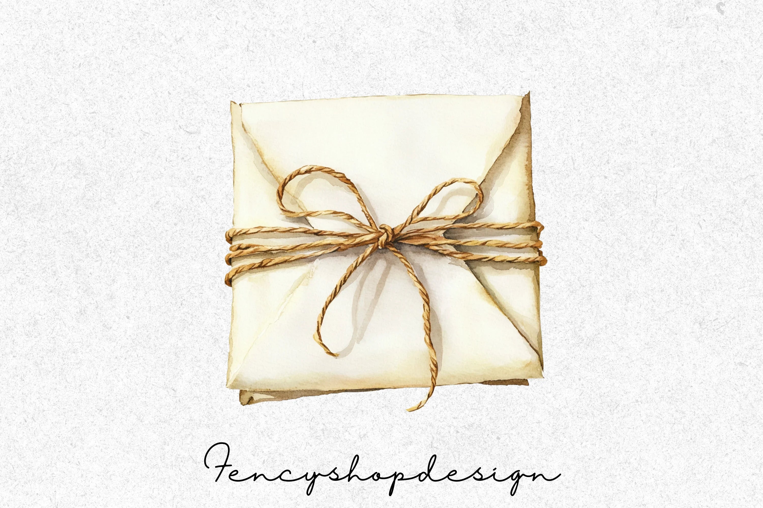Vintage Scrolls Envelopes Clipart Bundle