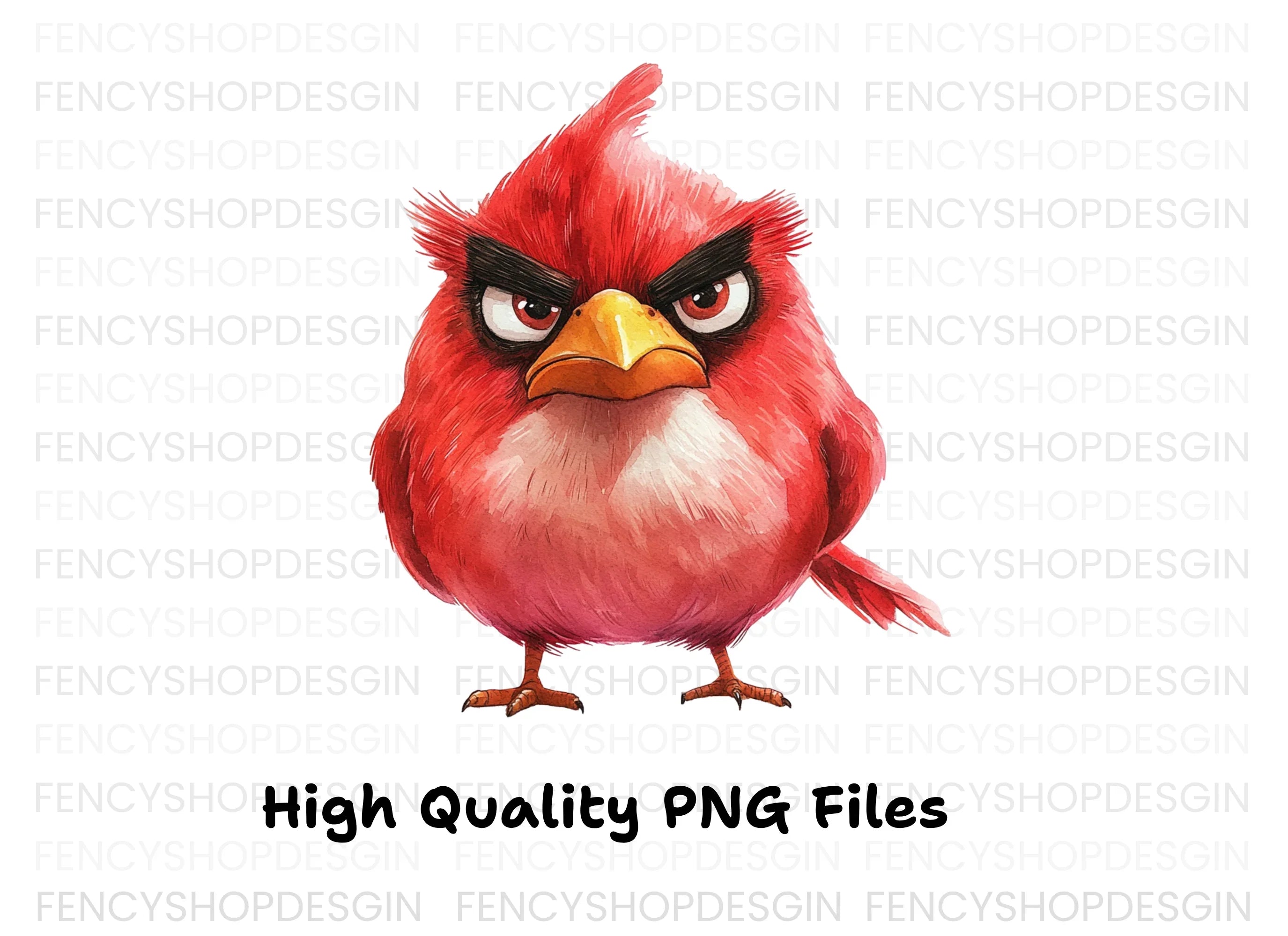 Angry Red Bird Clipart Bundle