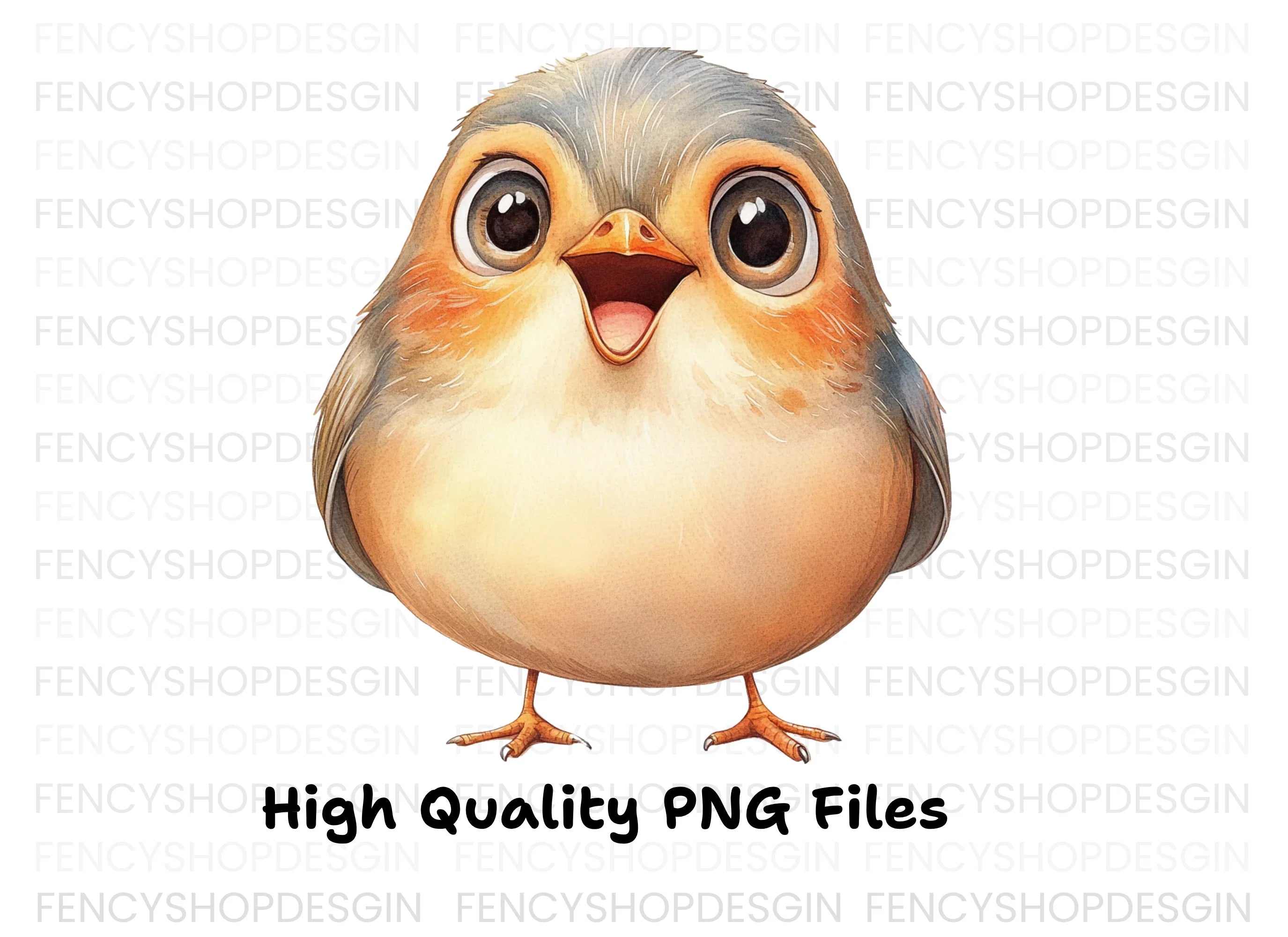 Happy Baby Bird Clipart Bundle