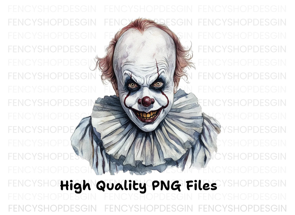 Creepy Clown Clipart Bundle