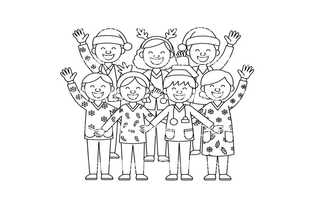 Happy Holidays Medical Staff Coloring Books