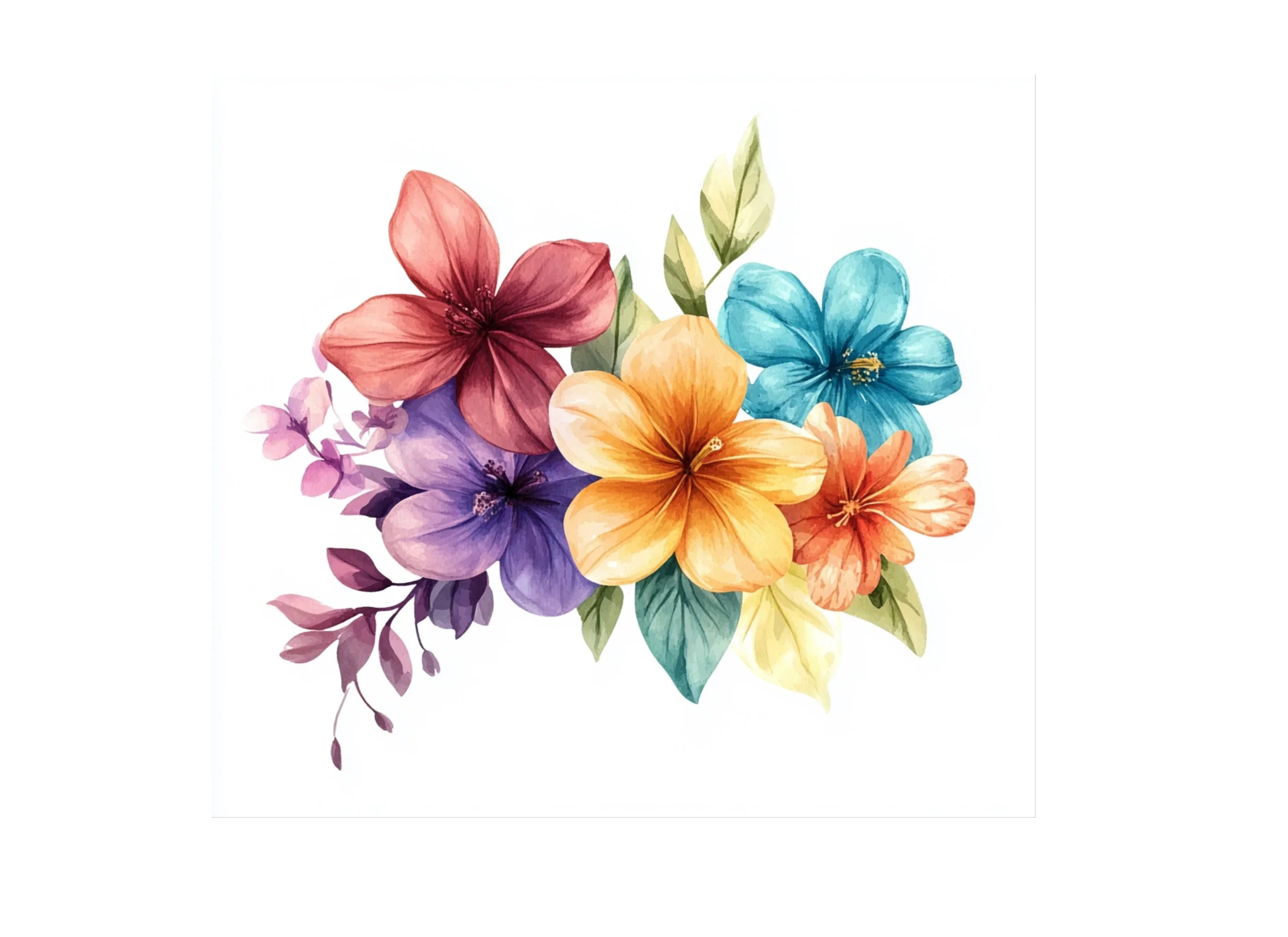Vibrant Floral Clipart Bundle