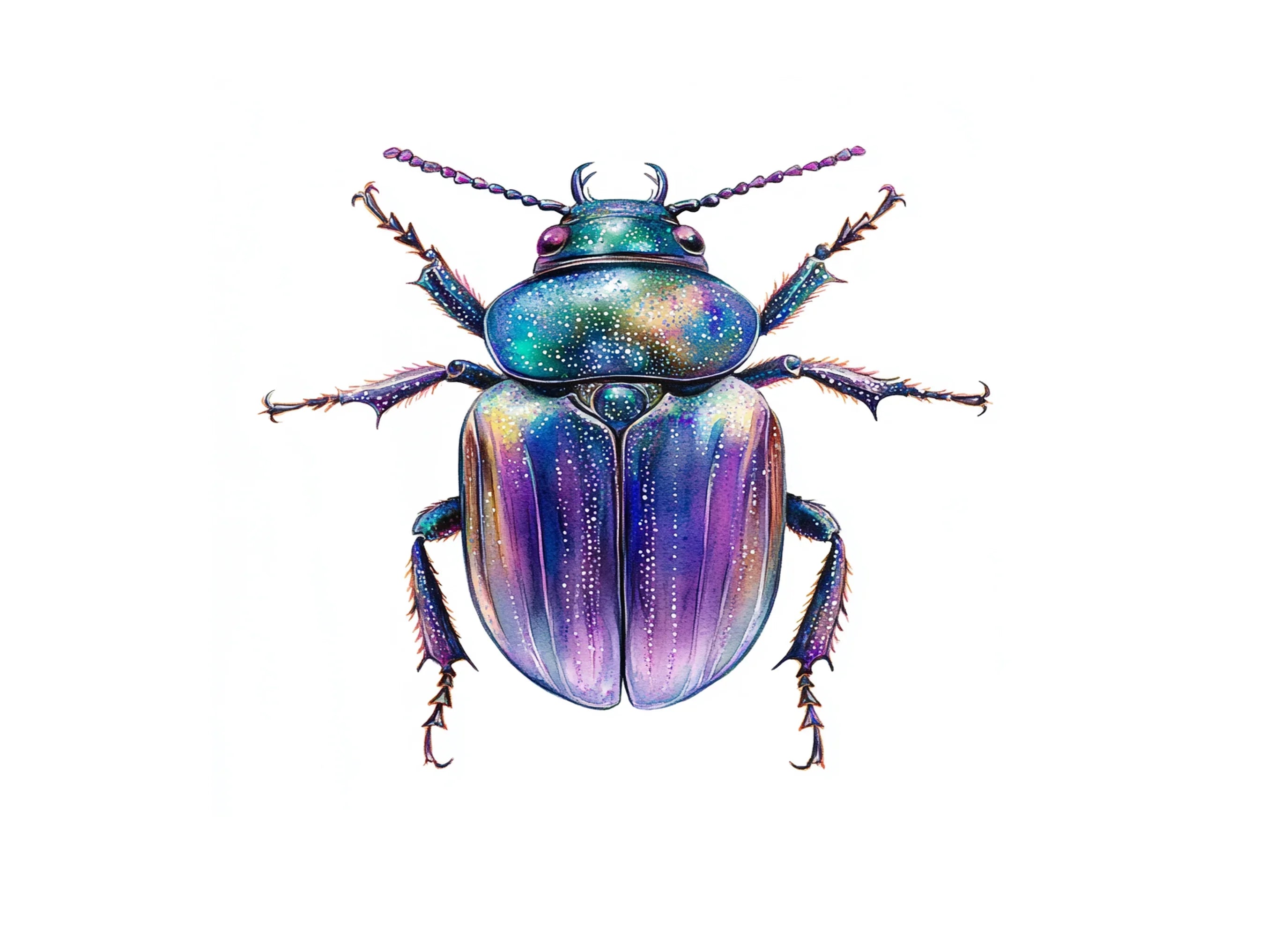 Vibrant Jewel Beetle Clipart Bundle