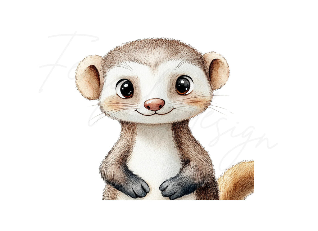 Cute Ferret Clipart Bundle