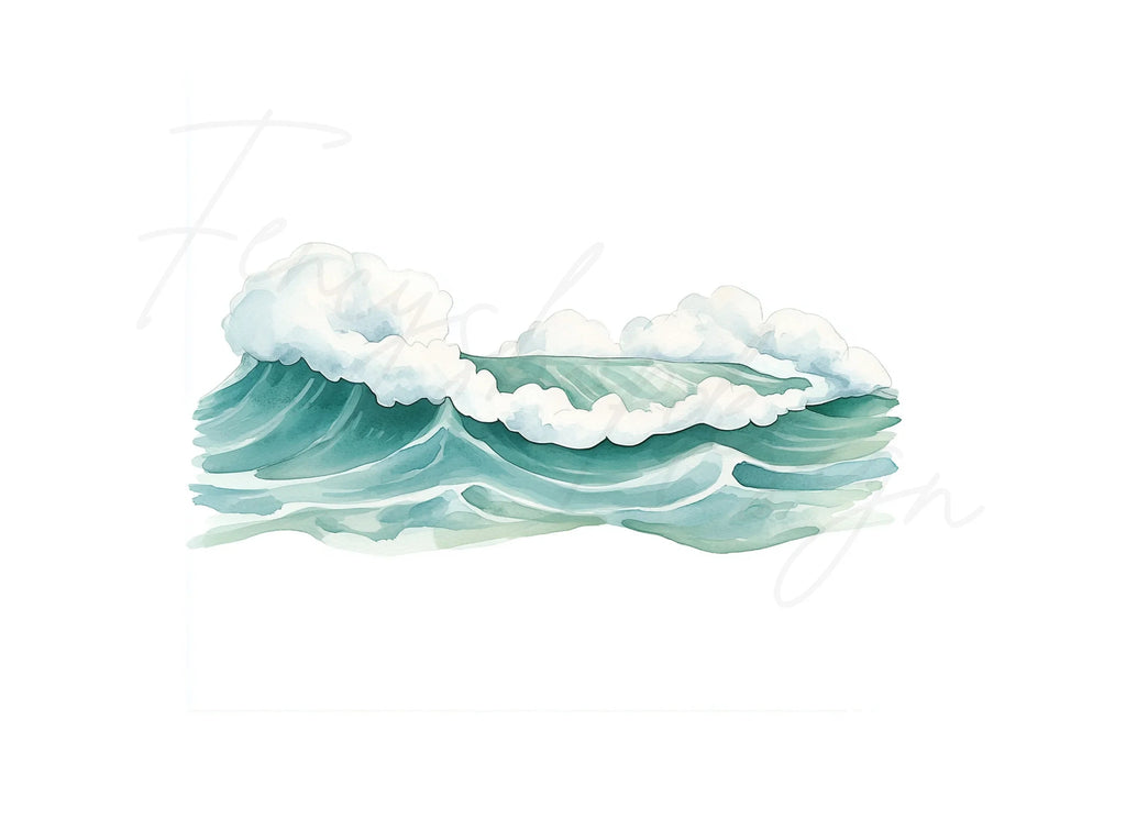 Ocean Waves Clipart Bundle