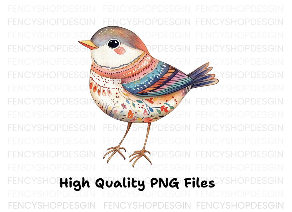 Folk Bird Clipart Bundle