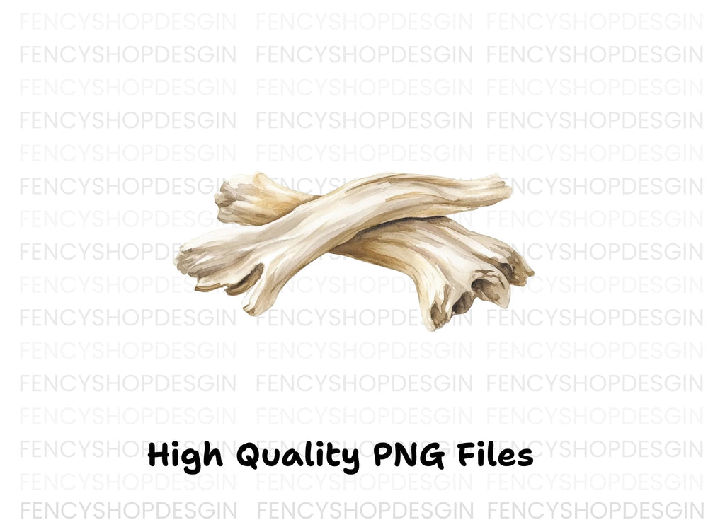 White Washed Driftwood Clipart Bundle