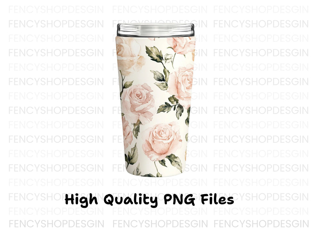 Elegant Rose Tumbler Clipart Bundle