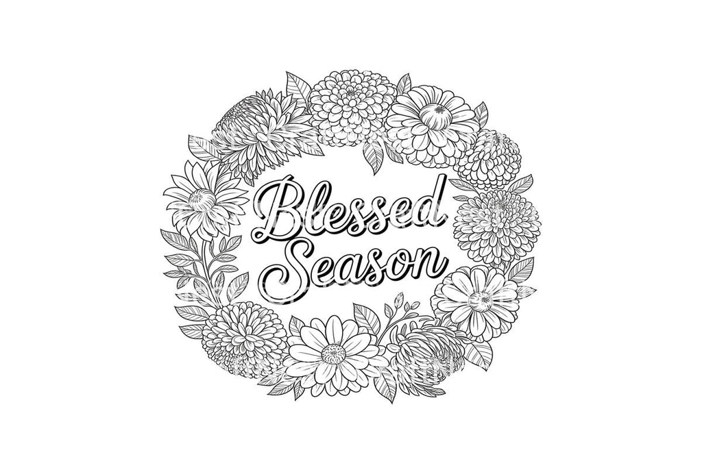 Thankful Season Wreath Coloring Books