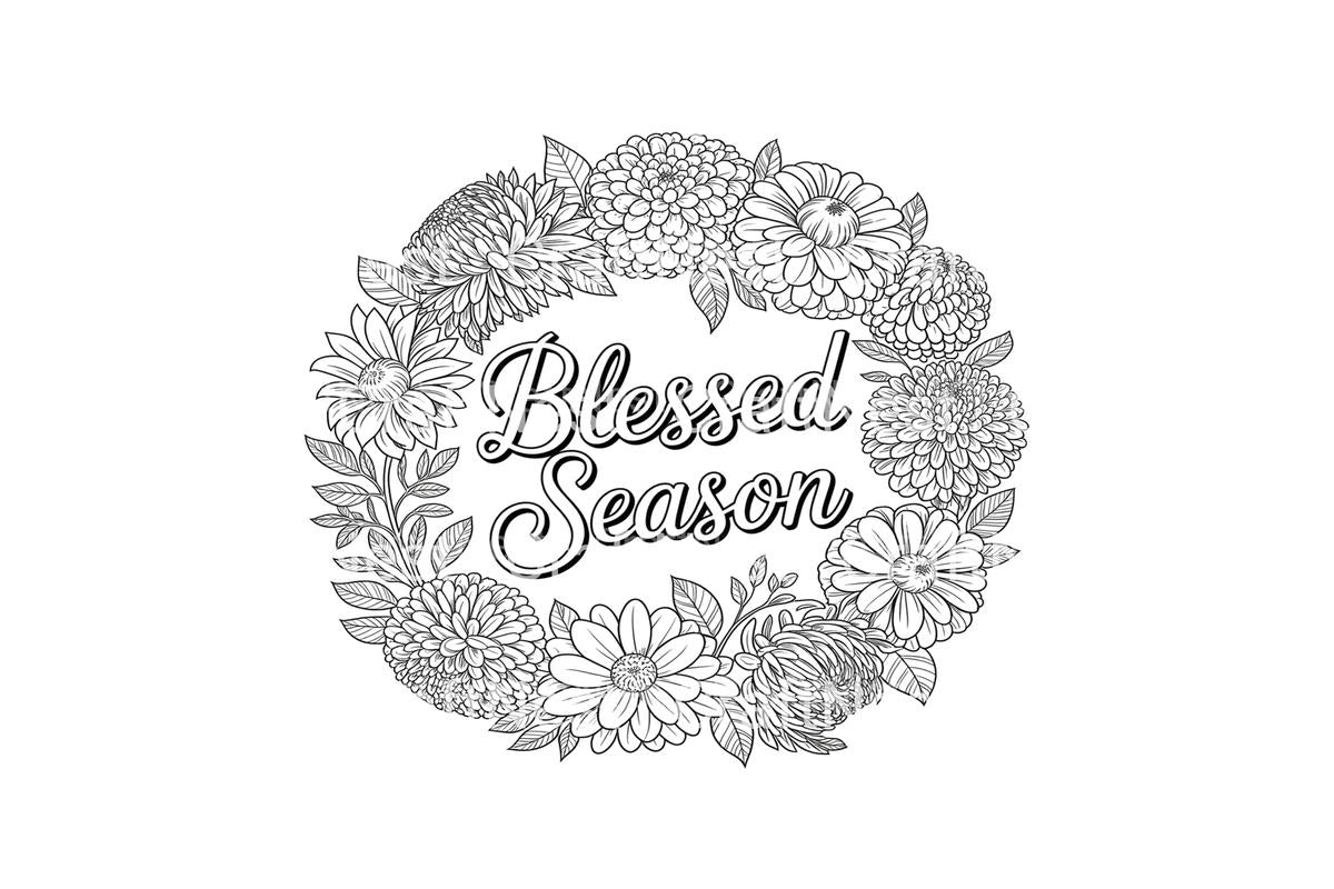 Thankful Season Wreath Coloring Books