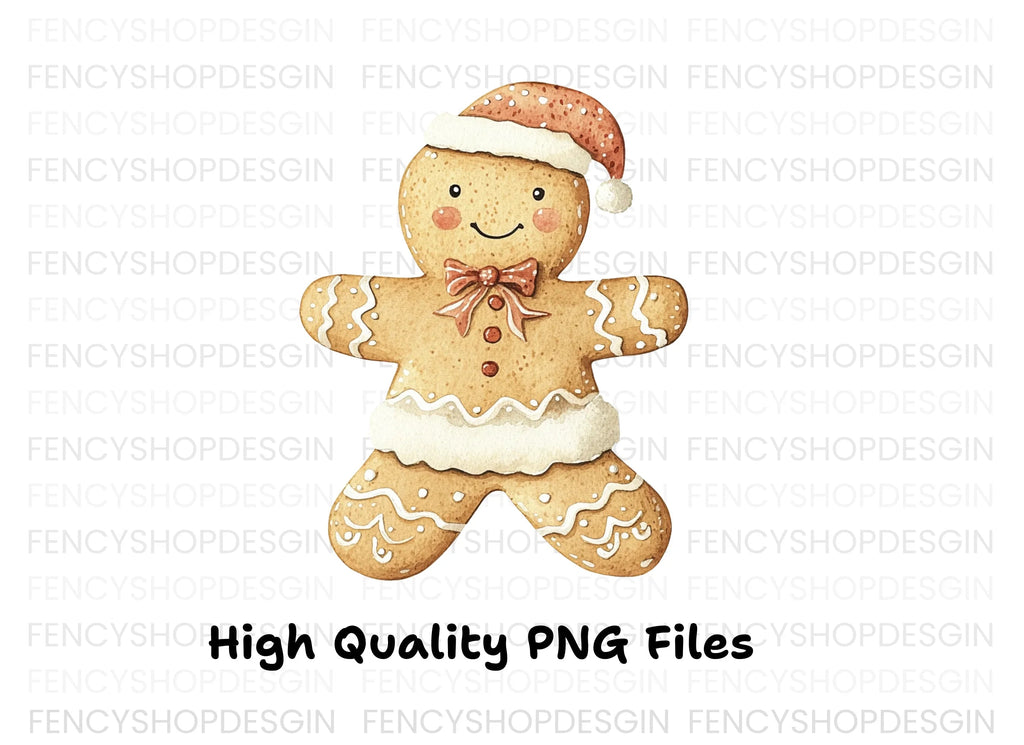 Cute Gingerbread Man Christmas Clipart Bundle