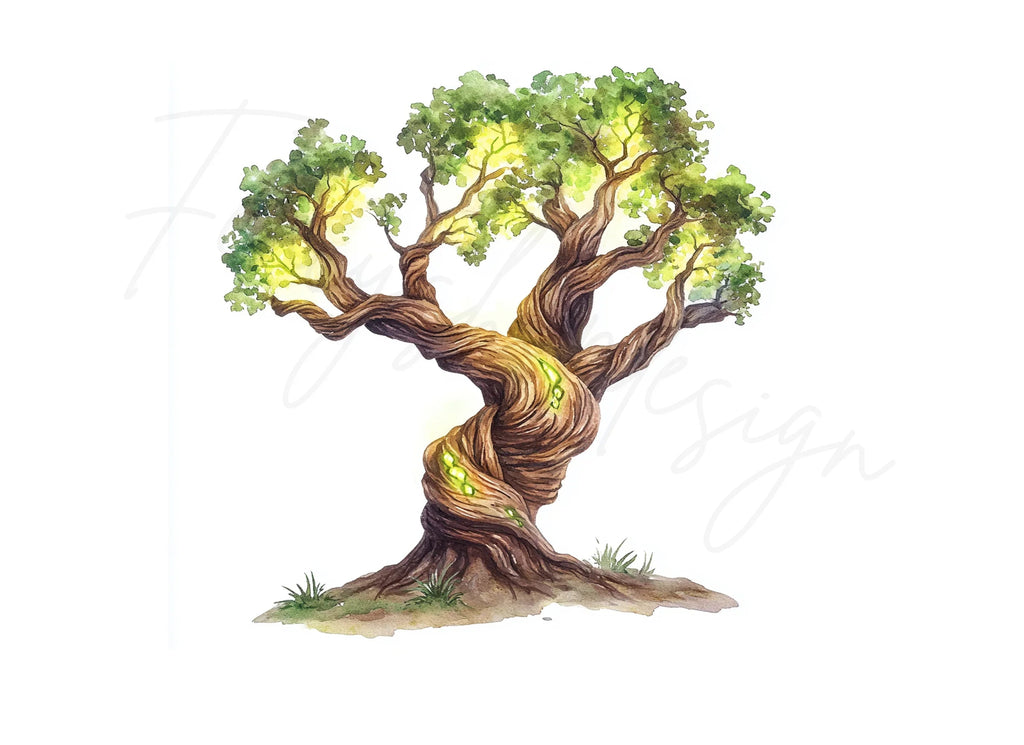 Enchanted Forest Tree Clipart Bundle