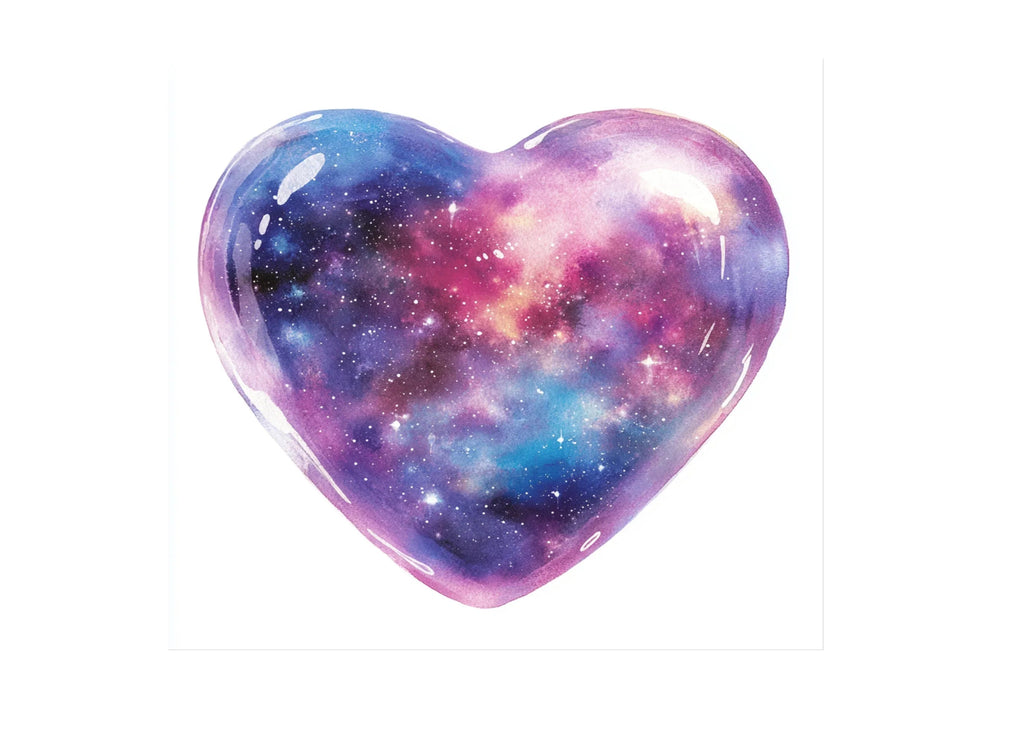 Pastel Galaxy Heart Clipart Bundle