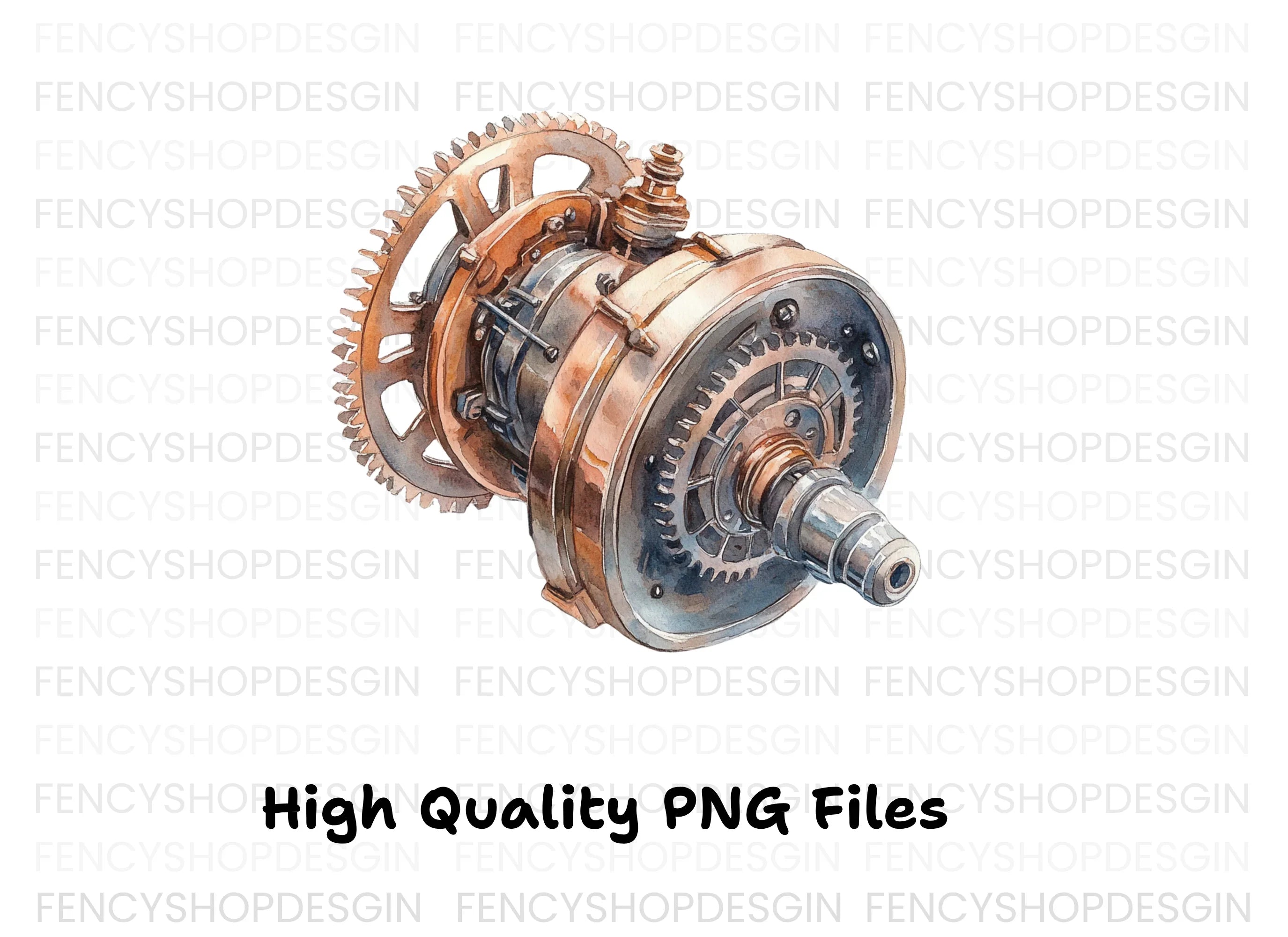 Steampunk Gear Mechanism Clipart Bundle