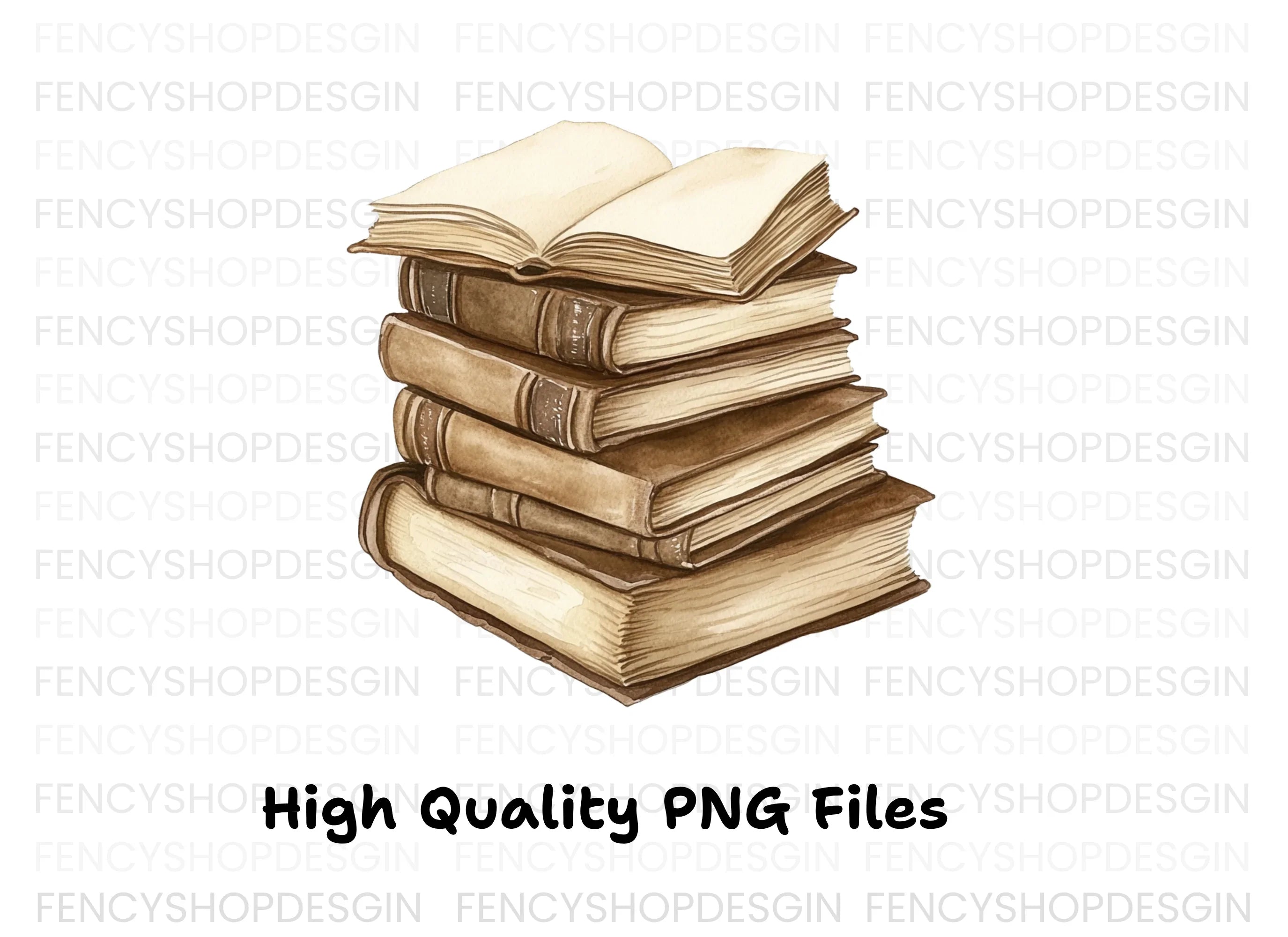 Open Book Stack Clipart Bundle