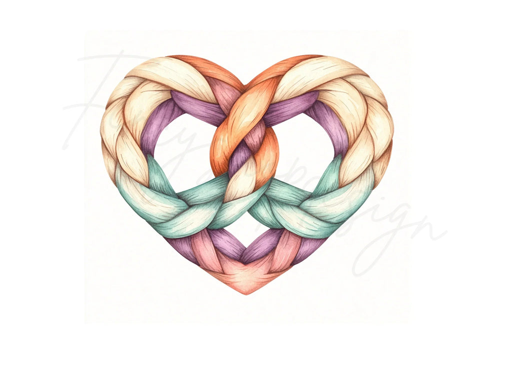 Braided Heart Clipart Bundle