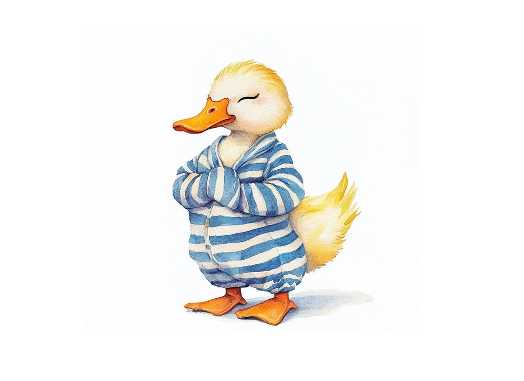 Sleepy Ducklings in Pajamas Clipart Bundle