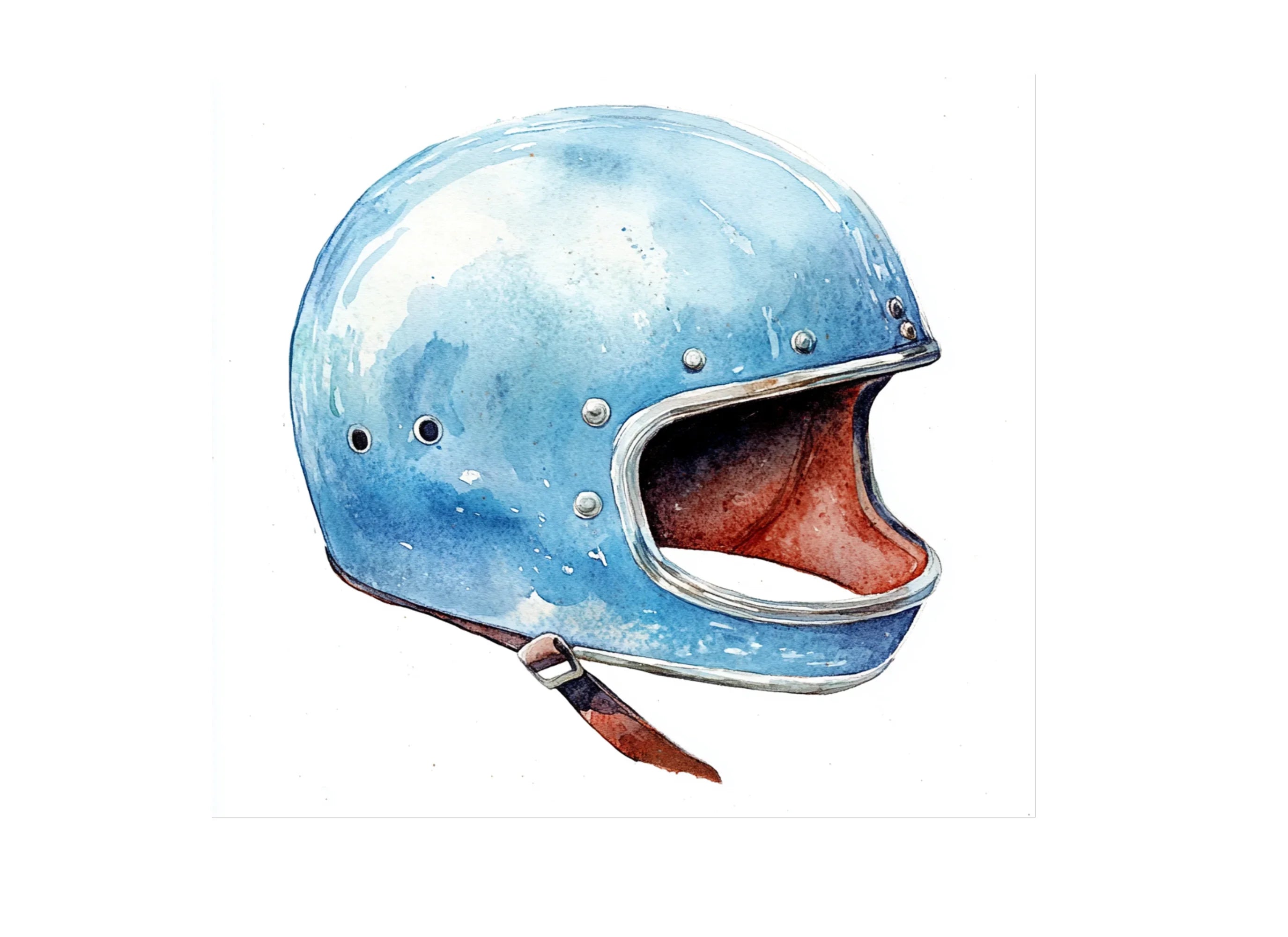 Retro Helmet Illustration Clipart Bundle
