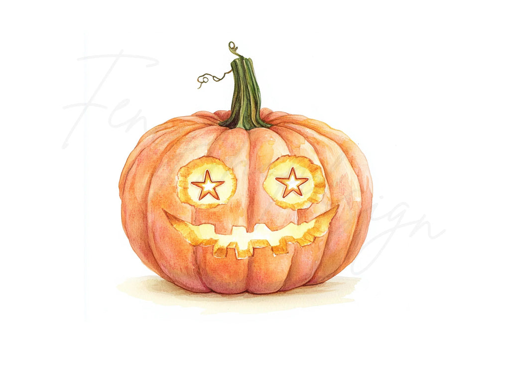 Cute Unique Halloween Pumpkins Clipart Bundle