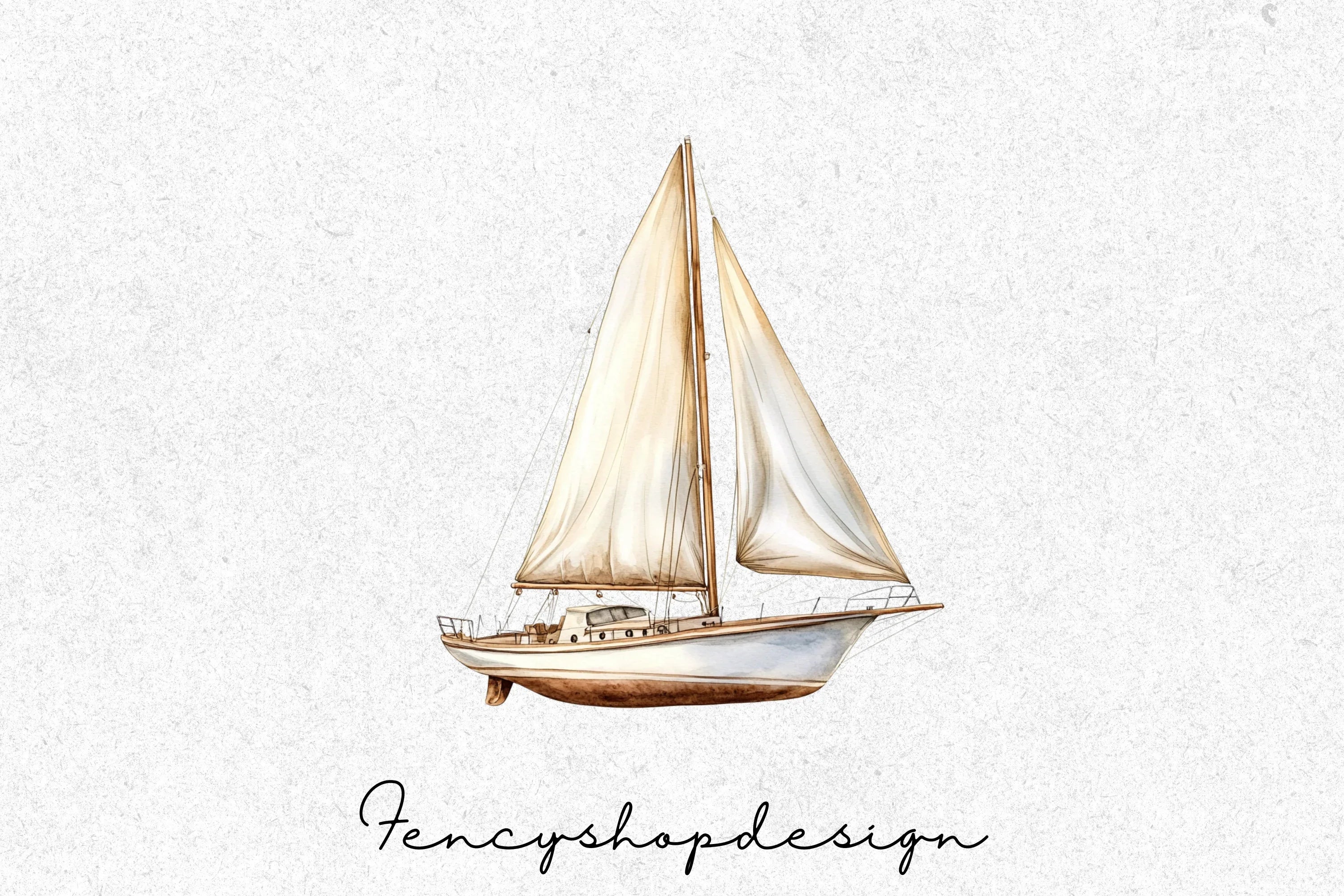 Vintage Sailboat Clipart Bundle