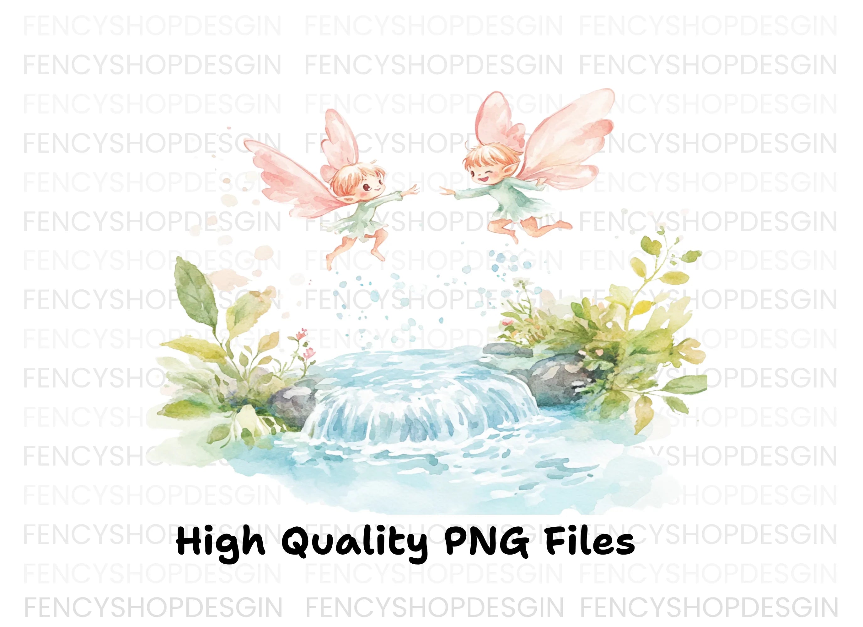 Flying Fairies and Nature Clipart Bundle