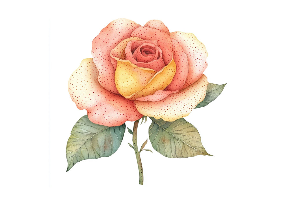 Vibrant Peach and Yellow Rose Clipart Bundle