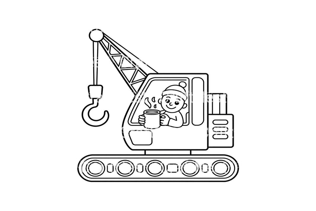 Winter Drink Construction Coloring Books