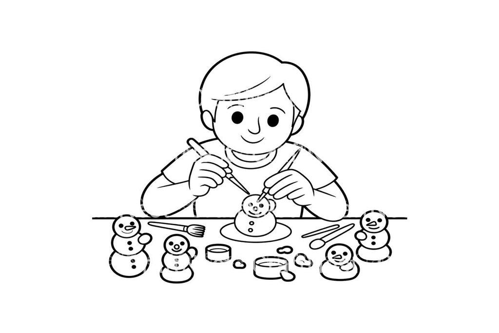 Snowman Crafting Coloring Books